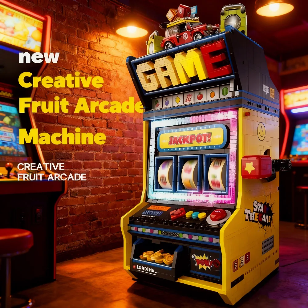 Party Games No Supplies - 3571ピース レトロゲーム機 フルーツアーケード 組み立てブロック 知育玩具セット パーティーグッズ