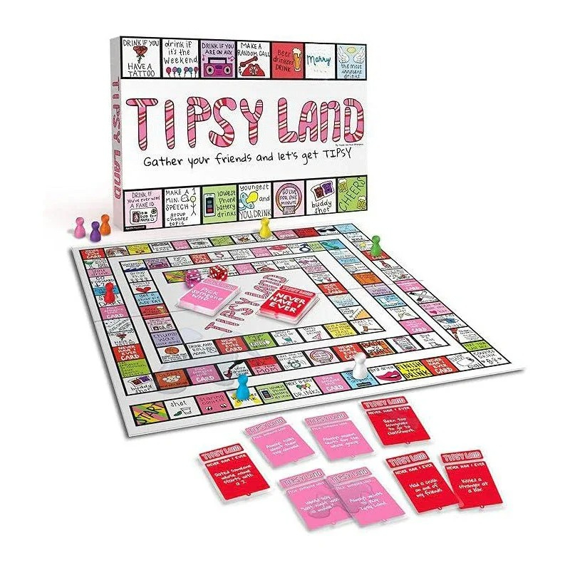 Party Games Graduation Ideas - ティプシーランドのパーティーギフト、パーティーボードゲーム、楽しい飲み会ゲーム、ギフトアイデア、ロールプレイングゲーム、BRPG、レザーボード、プラスチックカード