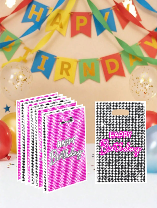 Party Games No Supplies - 20個/40個入りパーティーギフトバッグ、グリッタースパンコールスタイル、ハッピーバースデーレター、誕生日やホリデーイベント、イベントやパーティー用品、小さなパーティーギフトバッグのギフト包装に最適。 小さなギフト包装袋、返礼品用バッグ、誕生日、祝日、ゲーム、パーティー、お祝い、その他の機会に適したギフトバッグ。