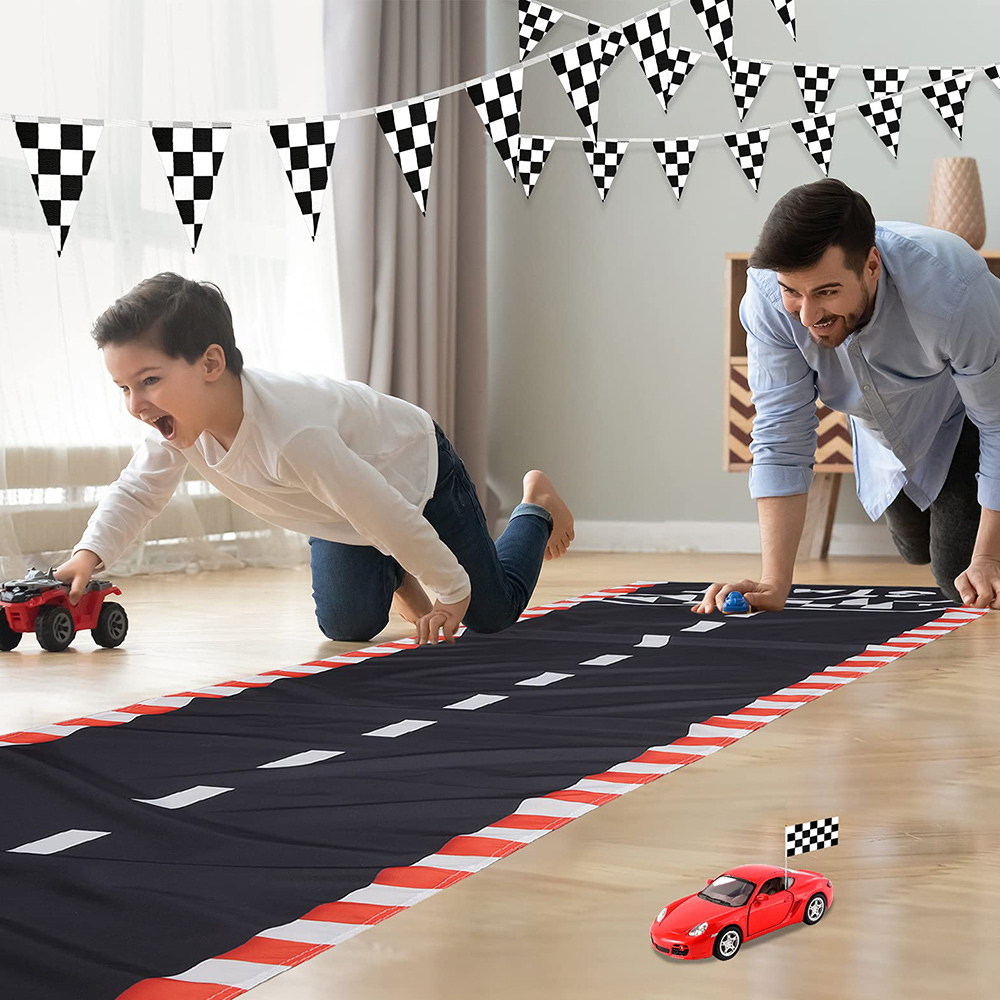 Party Games No Supplies - 長いレーシングカー,フロアマット,レーシングカー,トラック,トラック,パーティー用品,誕生日プレゼントの装飾