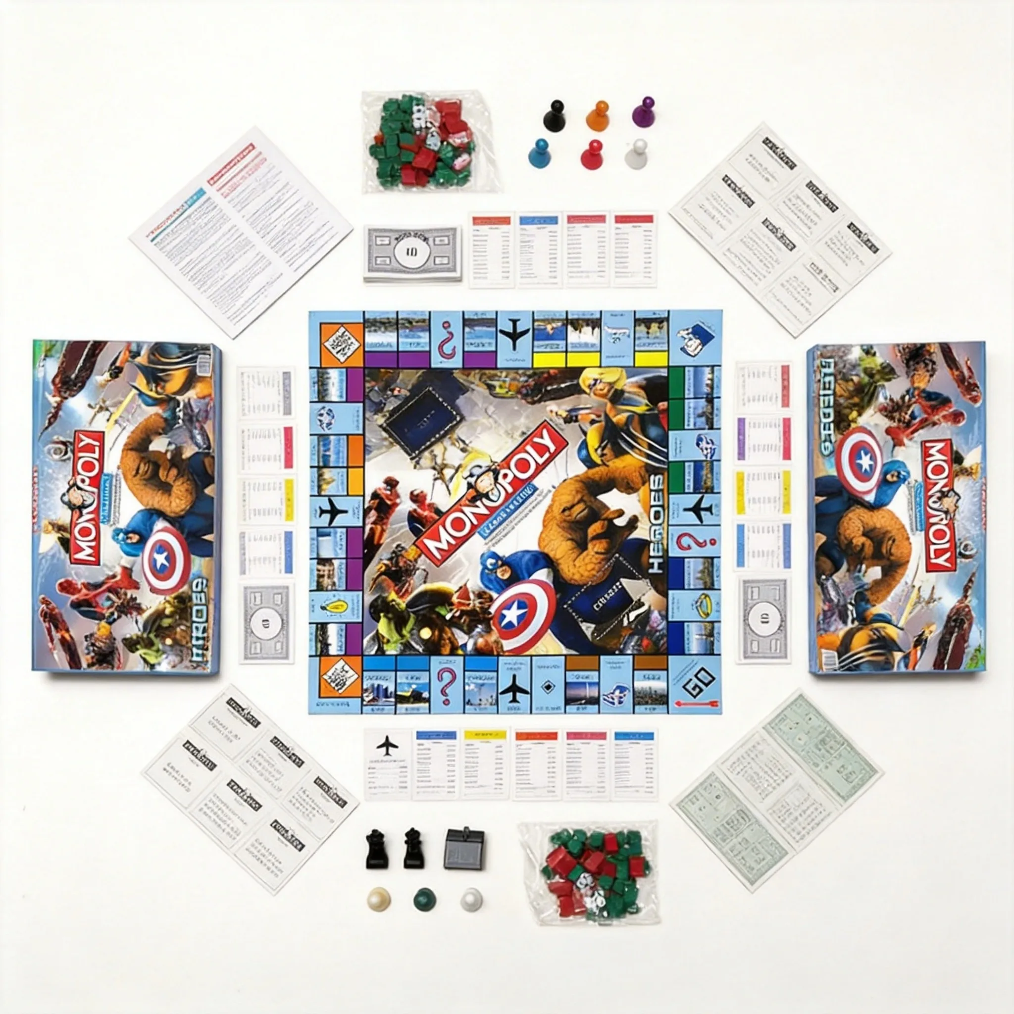 Hasbro Game Monopoly - マーベルヒーローズ モノポリー グローバルビレッジ ボードゲーム - プレミアムコレクターズストラテジー