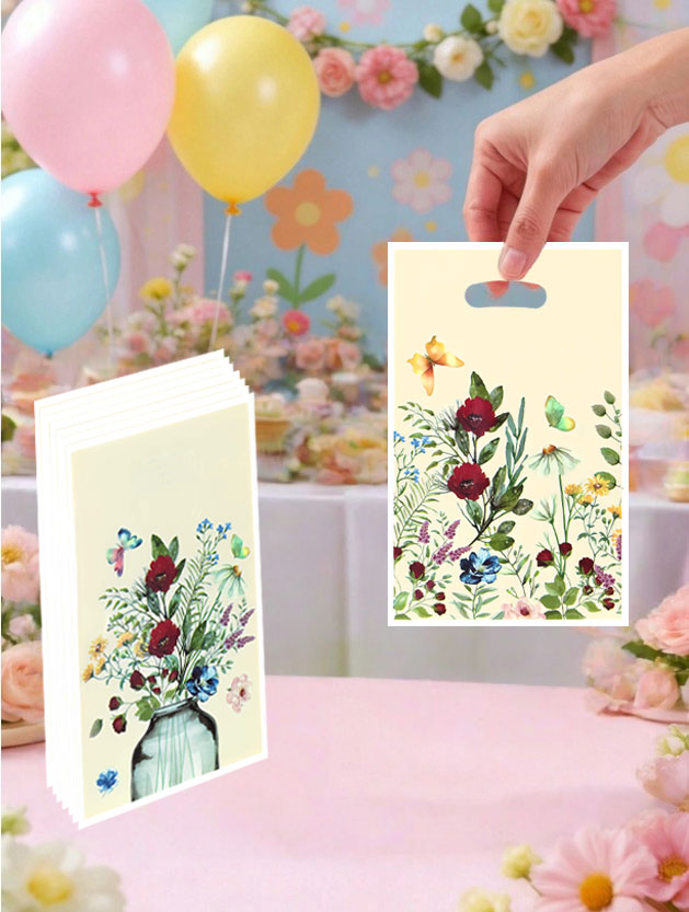 Party Games At Wedding - 20個/40個入りの花の中に遊ぶ蝶の模様のギフトバッグ。誕生日や祝祭イベント、イベントやパーティー用品、小さなパーティーギフトバッグに最適です。 小さなギフト包装袋、返礼品用バッグ、誕生日、祝日、ゲーム、パーティー、お祝い、その他の機会に適したギフトバッグ。