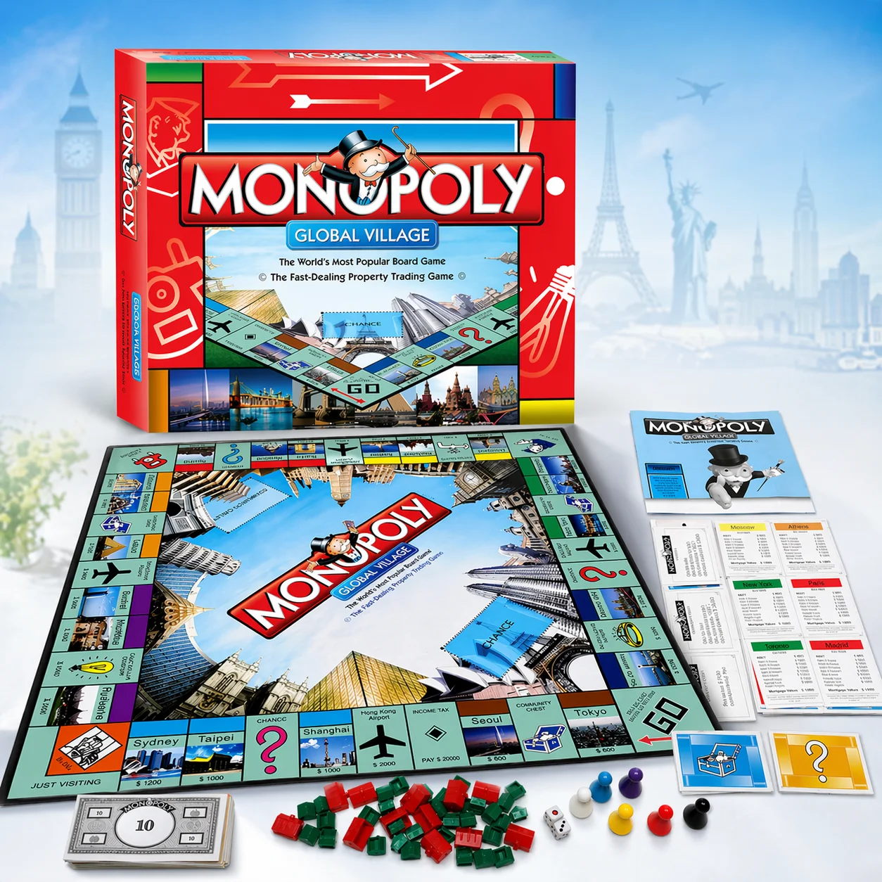 Hasbro Game Monopoly - プレミアム モノポリー グローバル ヴィレッジ ボードゲーム -