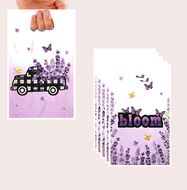 20個/40個入り パープルギフトバッグ 花柄と蝶のデザイン - Party Games At Wedding のレビューと価格