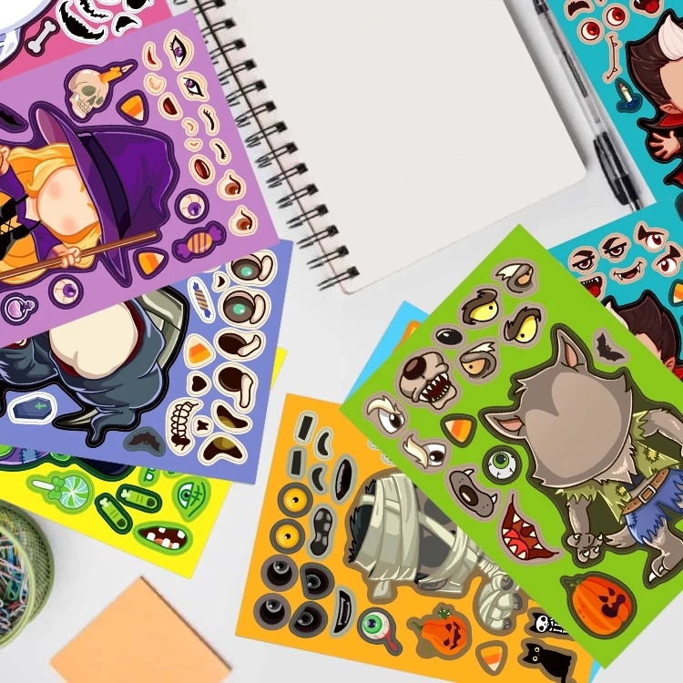 8〜40枚のハロウィンステッカー装飾用ハロウィンキャラクター - Party Games No Supplies のレビューと価格