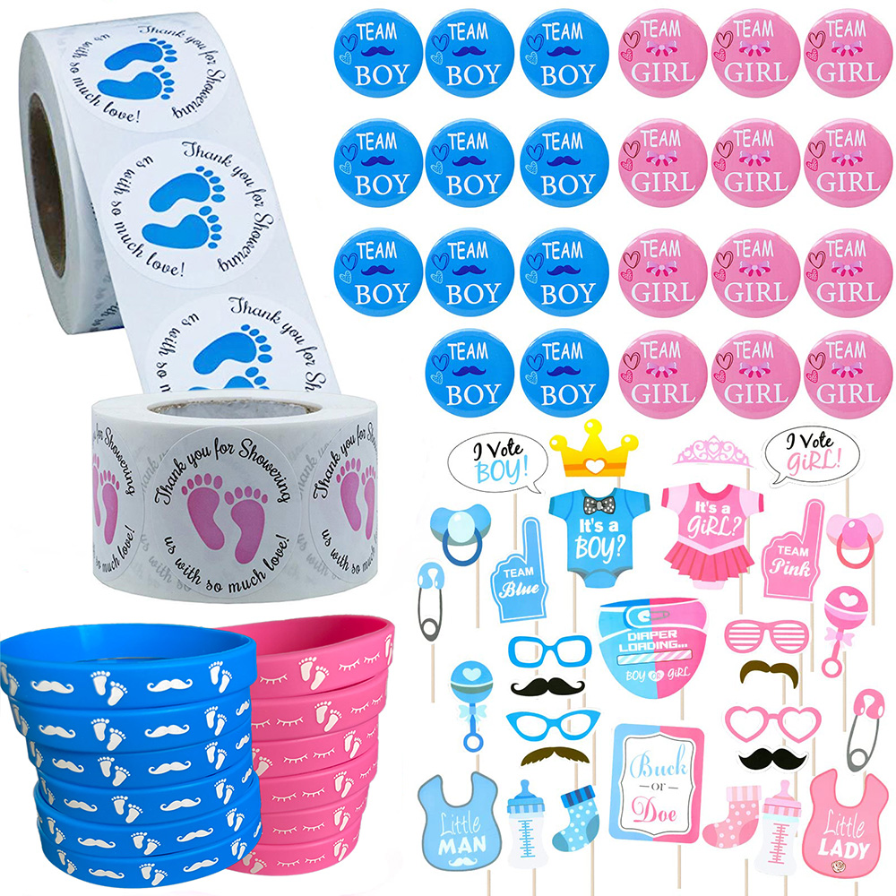 性別披露パーティー用品、男の子または女の子のアイディア、バッ - Party Games Graduation Ideas のレビューと価格