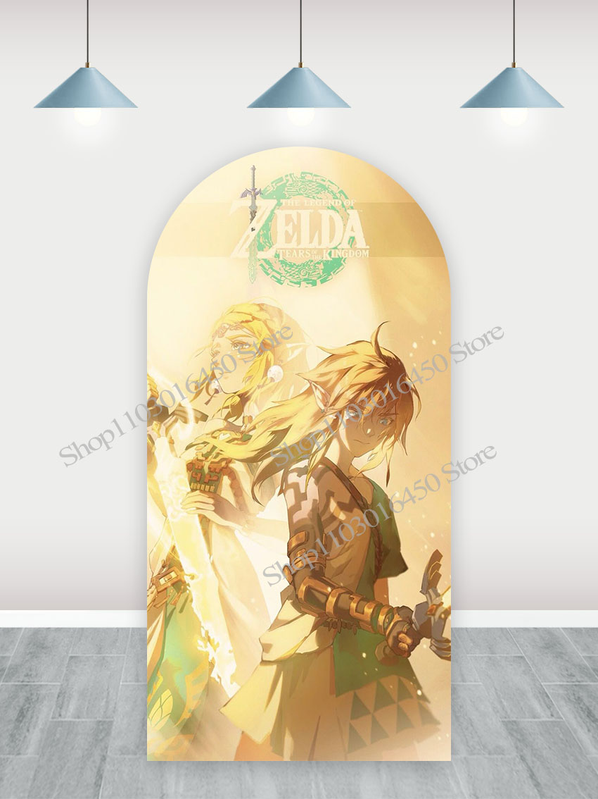 ゼルダの伝説アーチ両面写真撮影背景ゲームテーマポリエステル男 - 3Rd Party Zelda Games のレビューと価格